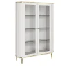 Morello Gianpaolo Cabinets<2-Door Glass Cabinet with Golden Accents