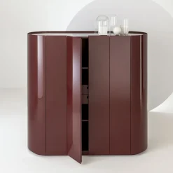 Laura Meroni Cabinets<6-Door Medium Glossy Red-Lacquered Cabinet