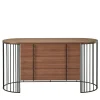 Gianfranco Ferré Home Dressers<Doppler Matt Black Metal And Brown Canaletto Walnut Drawer Unit
