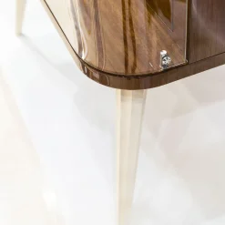 Cafedesart Bar Cabinets<Dorian 2-Door Walnut & Vanilla Cabinet