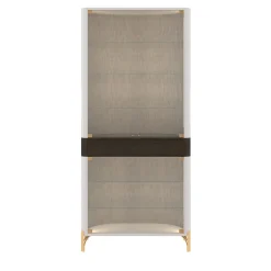 Morello Gianpaolo Cabinets<Double Door White Glass Cabinet