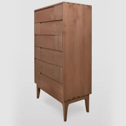 Ebanisteria Roberto Gambella Dressers<Dovetail Scandinavian Brown Six-Drawer Dresser