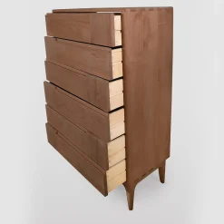 Ebanisteria Roberto Gambella Dressers<Dovetail Scandinavian Brown Six-Drawer Dresser