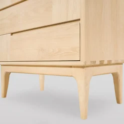 Ebanisteria Roberto Gambella Dressers<Dovetail Scandinavian Cream White Six-Drawer Dresser