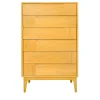 Ebanisteria Roberto Gambella Dressers<Dovetail Scandinavian Yellow Six-Drawer Dresser