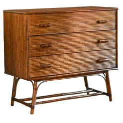 Molto Collectibles Dressers<3-Drawer Four-Legged Bamboo Chest of Drawers