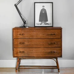 Molto Collectibles Dressers<3-Drawer Four-Legged Bamboo Chest of Drawers