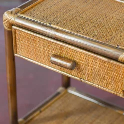 Molto Collectibles Nightstands<1-Drawer Wicker & Bamboo Nightstand