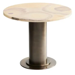 Matlight Milano Side Tables<Drum Bronze and Coffe Green Onyx Side Table