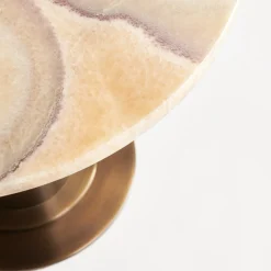 Matlight Milano Side Tables<Drum Bronze and Coffe Green Onyx Side Table