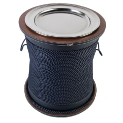 Marricreo Outdoor Coffee Tables<Drum-Shape Blue Side Table with Tray
