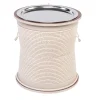 Marricreo Outdoor Coffee Tables<Drum-Shape Cream Side Table with Tray