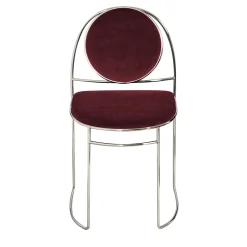 Enrico Girotti Chairs<Ducale BZ Chrome and Red Chair