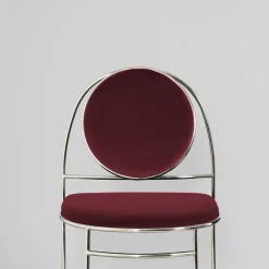 Enrico Girotti Chairs<Ducale BZ Chrome and Red Chair