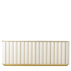 Isabella Costantini Sideboards Buffets<Duilio Ivory Matt Wood And Brass 4-Door Sideboard