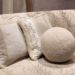 Chiara Provasi Sofas<Duse Cityscape-Embroidered Beige Fabric Sofa