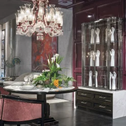 Provasi Dining Tables<Ebony and Marble Round Table