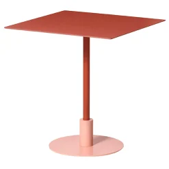 TrabA' Outdoor Dining Tables<Echo Square Pink & Red Table by Gabbertas Studio