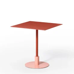 TrabA' Outdoor Dining Tables<Echo Square Pink & Red Table by Gabbertas Studio
