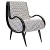 Extroverso Armchairs<Eclipse armchair in black and white fabric