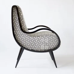 Extroverso Armchairs<Eclipse armchair in black and white fabric