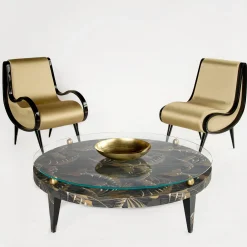 Extroverso Lounge Chairs<Eclipse Lounge Chair in gold fabric