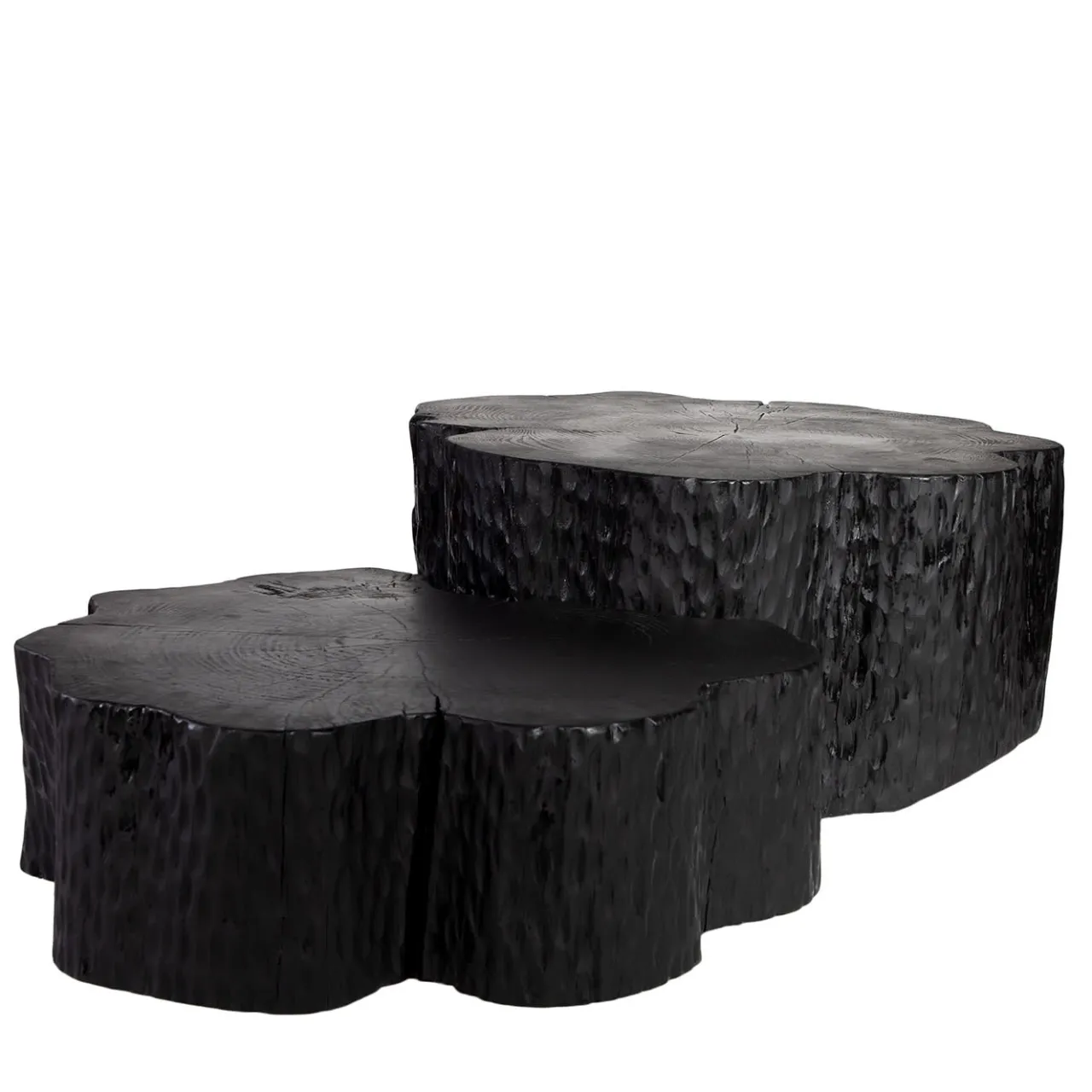 Omnibus Design Nesting Tables<Eclipse Set of 2 Carved Black Coffee Tables