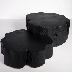 Omnibus Design Nesting Tables<Eclipse Set of 2 Carved Black Coffee Tables