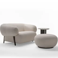 Zanaboni Ottomans & Poufs<ED/50 003 Carol White Pouf
