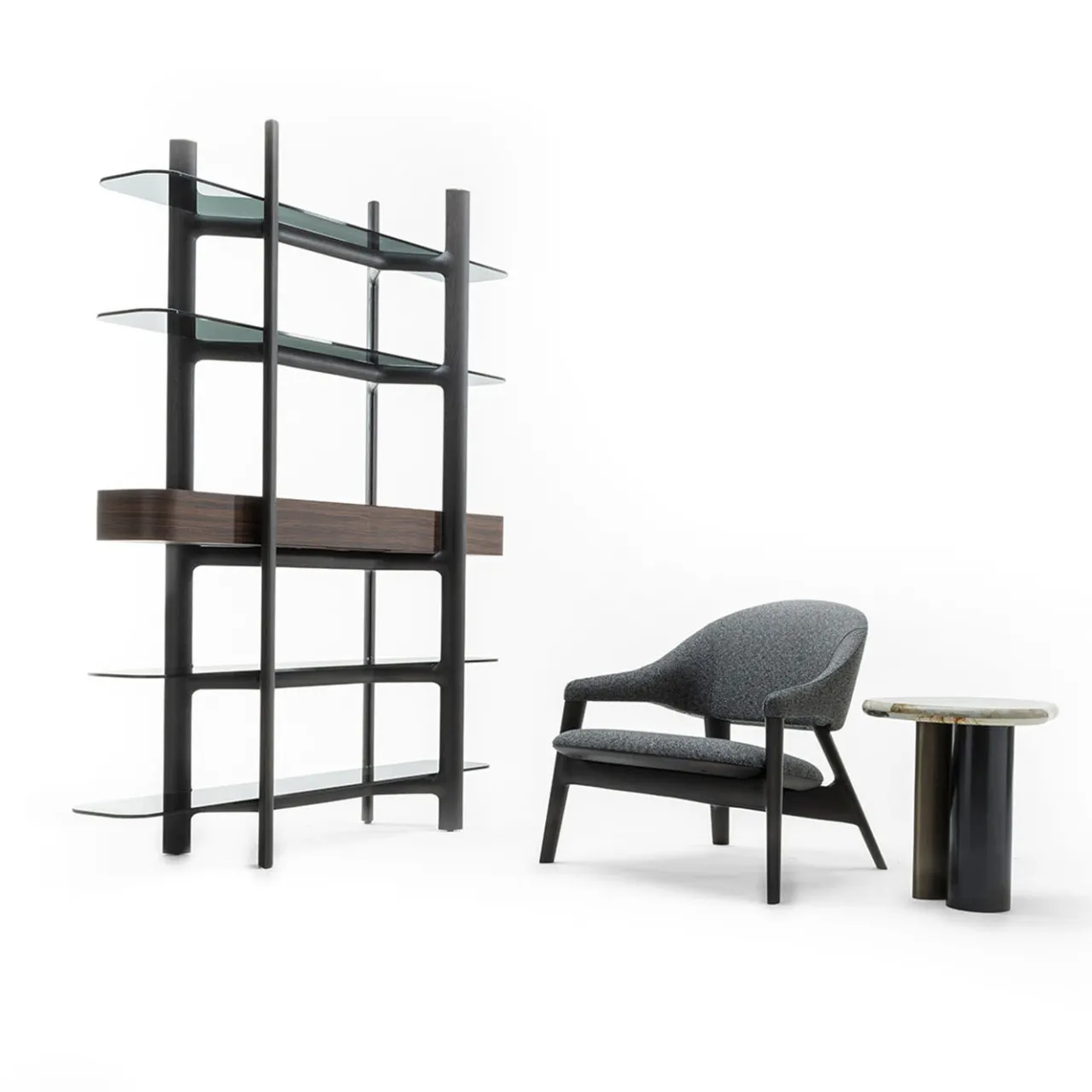 Zanaboni Lounge Chairs<ED/50 069 Egle Gray Lounge Chair