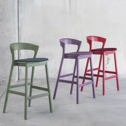 TrabA' Bar Stools<Edith Green Stool by Massimo Broglio