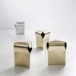 De Castelli Stools<Efesto Polished Brass Stool by Martinelli Venezia
