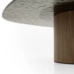 Morica Design Coffee Tables<Egg Alto Coffee Table with Canaletto Walnut Base & Top + Glass