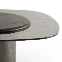 Morica Design Coffee Tables<Egg Alto Coffee Table with Laguna Oak Base & Top + Hammered Glass