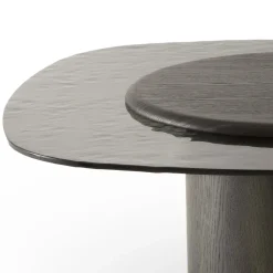 Morica Design Coffee Tables<Egg Basso Gray Oval Coffee Table with Glass Top