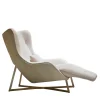 Visionnaire Chaises<Egoiste White Leather Chaise Longue