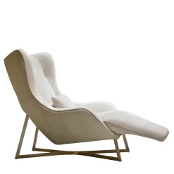 Visionnaire Chaises<Egoiste White Leather Chaise Longue