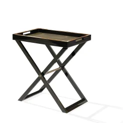 Arcahorn Serving Tables<Elba Glossy Ebony and horn Butler’s Tray Table