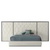 Franco Bianchini Beds<Elegance Boiserie White Leather & Sycamore Wood Bed