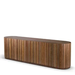 CG Capelletti Sideboards Buffets<Element Inlaid Polychrome Walnut Sideboard
