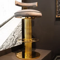 Galbiati Fratelli Bar Stools<Elide Gold Brass Bar Stool