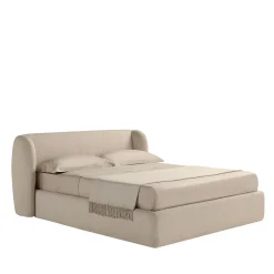 Franco Ferri Beds<Elisa 905 Beige Upholstered Bed with Storage