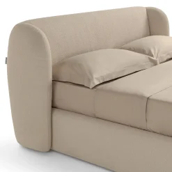 Franco Ferri Beds<Elisa 905 Beige Upholstered Bed with Storage
