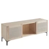 Mila Maurizi Sideboards Buffets<Elisa 2-Door Ash & Wicker TV Stand