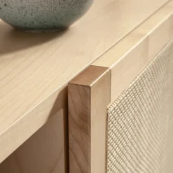 Mila Maurizi Sideboards Buffets<Elisa 2-Door Ash & Wicker TV Stand