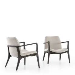 Pacini & Cappellini Lounge Chairs<ELLEN Moka Ash Lounge Chair