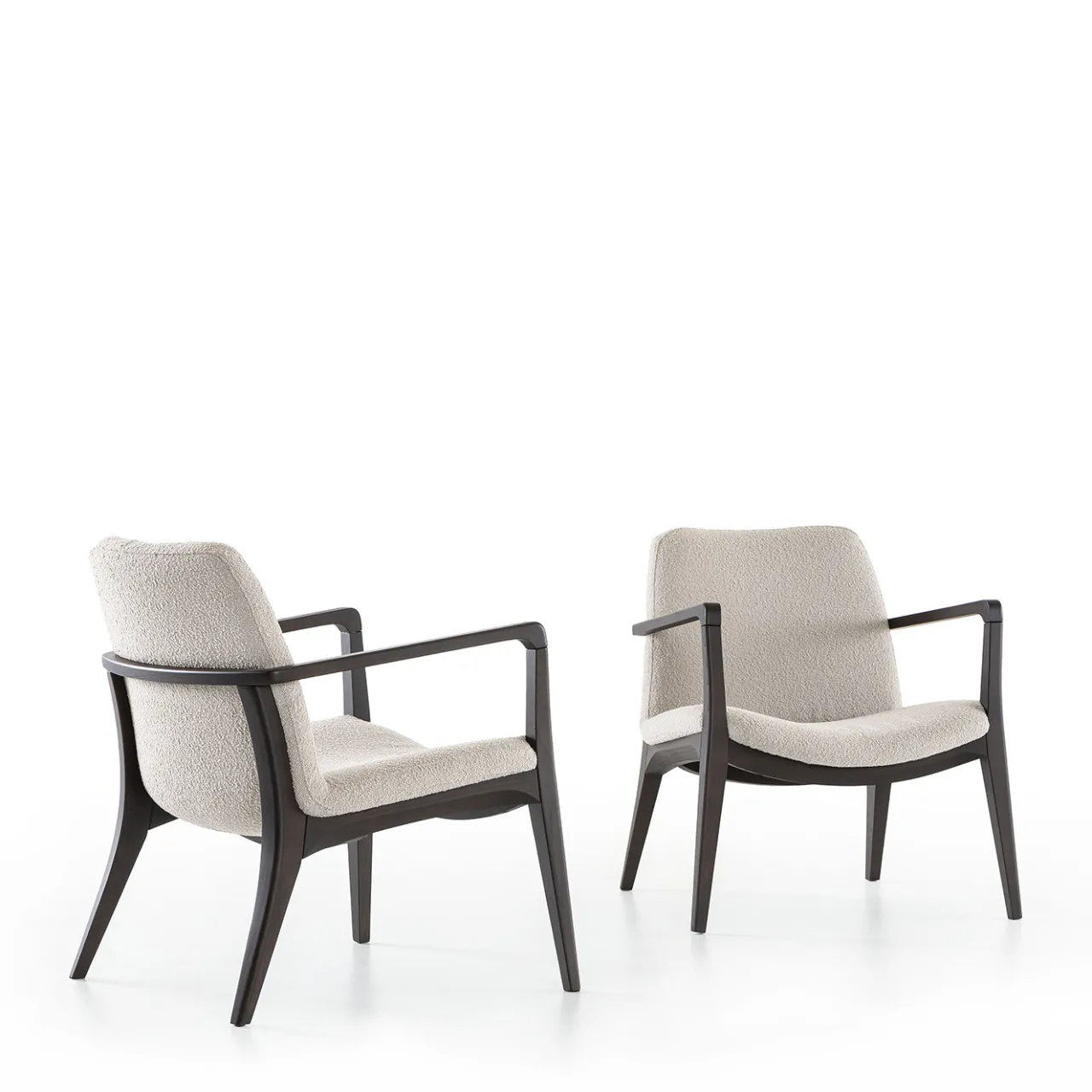 Pacini & Cappellini Lounge Chairs<ELLEN Moka Ash Lounge Chair