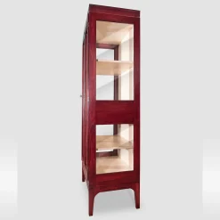 Ebanisteria Roberto Gambella Cabinets<Elsa 2-Door Red Display Cabinet by Eugenio Gambella