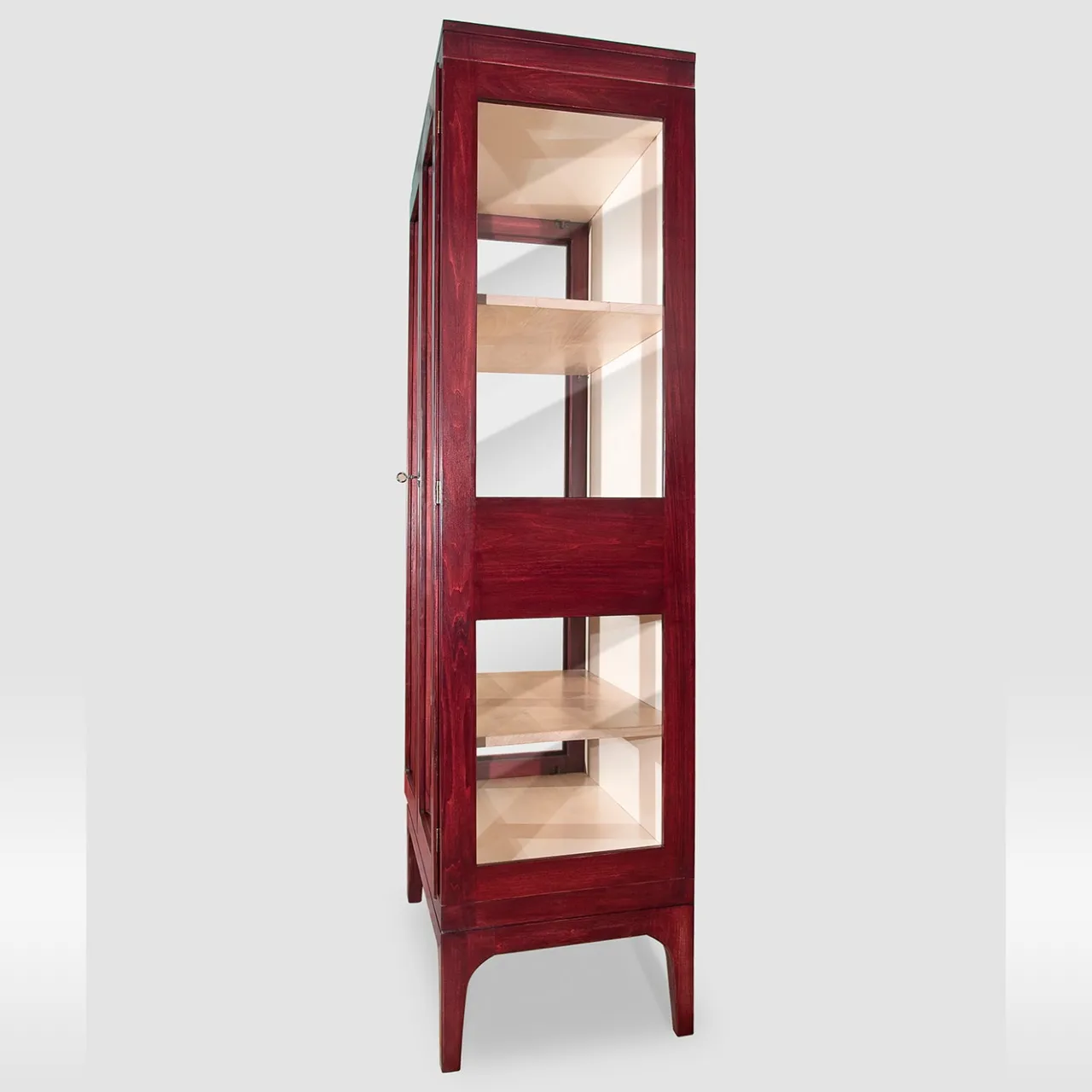 Ebanisteria Roberto Gambella Cabinets<Elsa 2-Door Red Display Cabinet by Eugenio Gambella