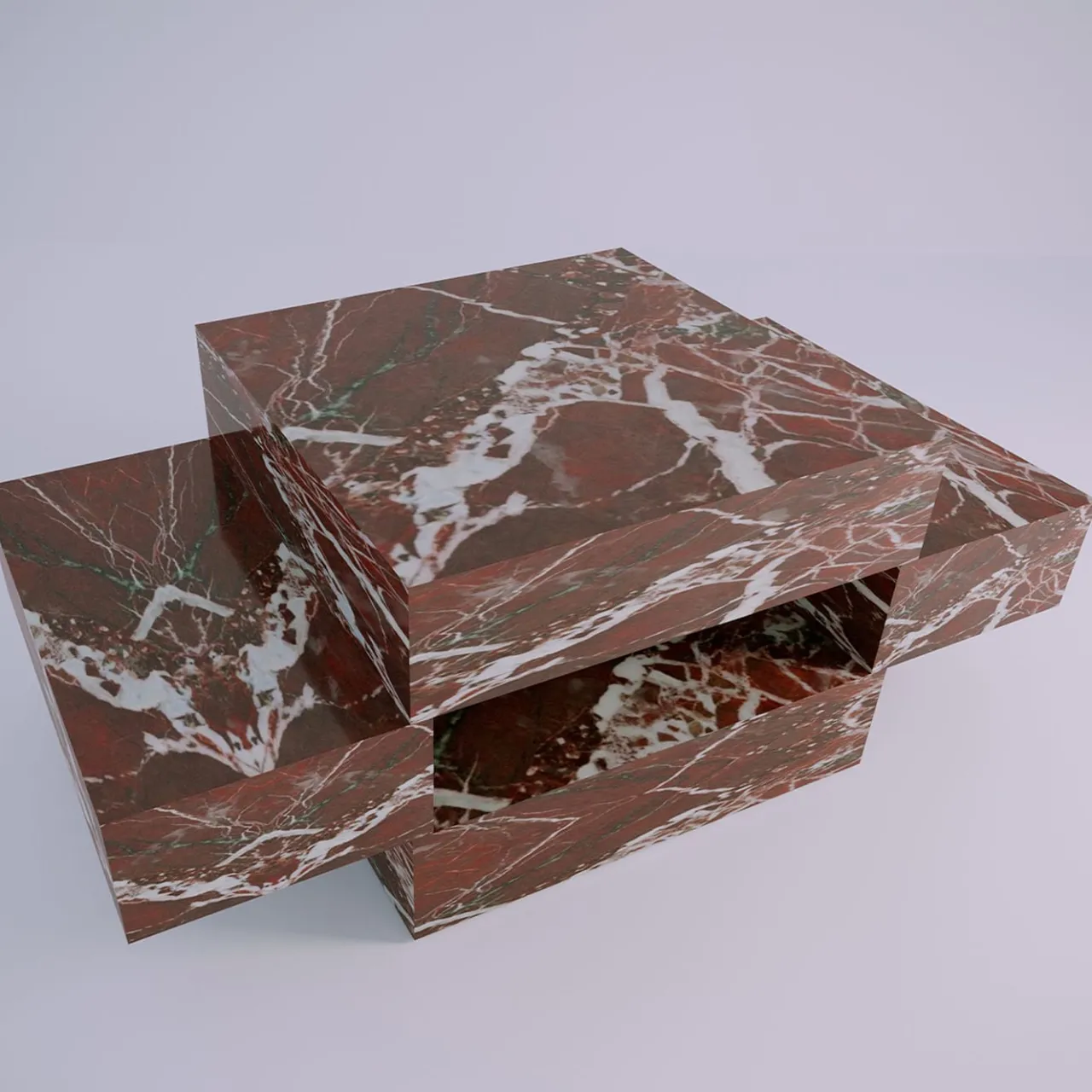 Dimarmo Coffee Tables<Elysium Rosso Levanto Marble Coffee Table by Sissy Daniele